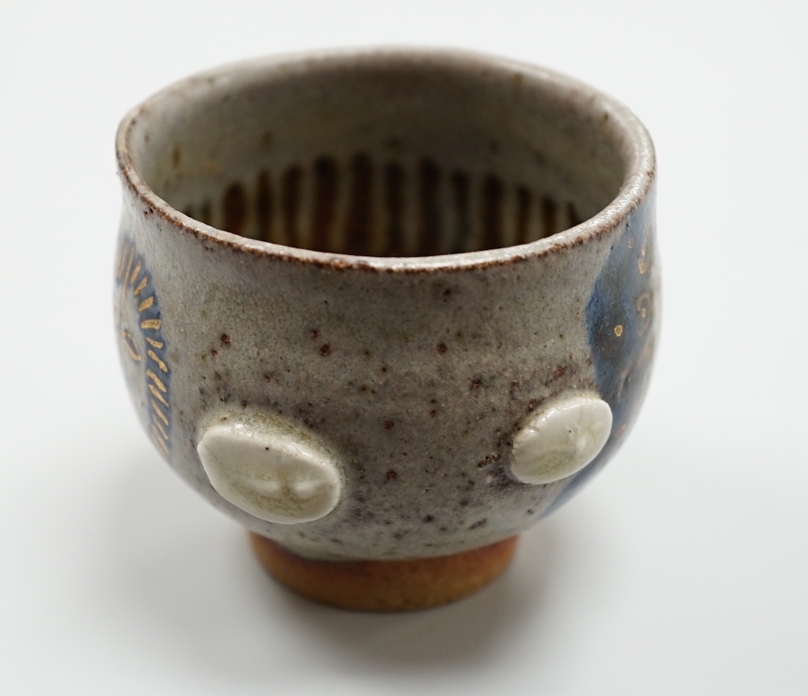 Eric James Mellon (1925-2014) - a studio pottery tea bowl no.7979, 7cm tall